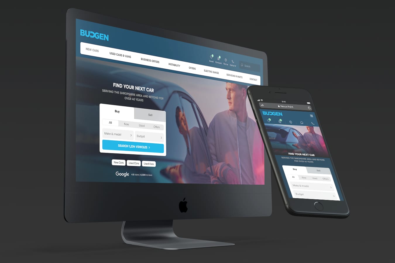 The Budgen Motors website built by Nexus Point