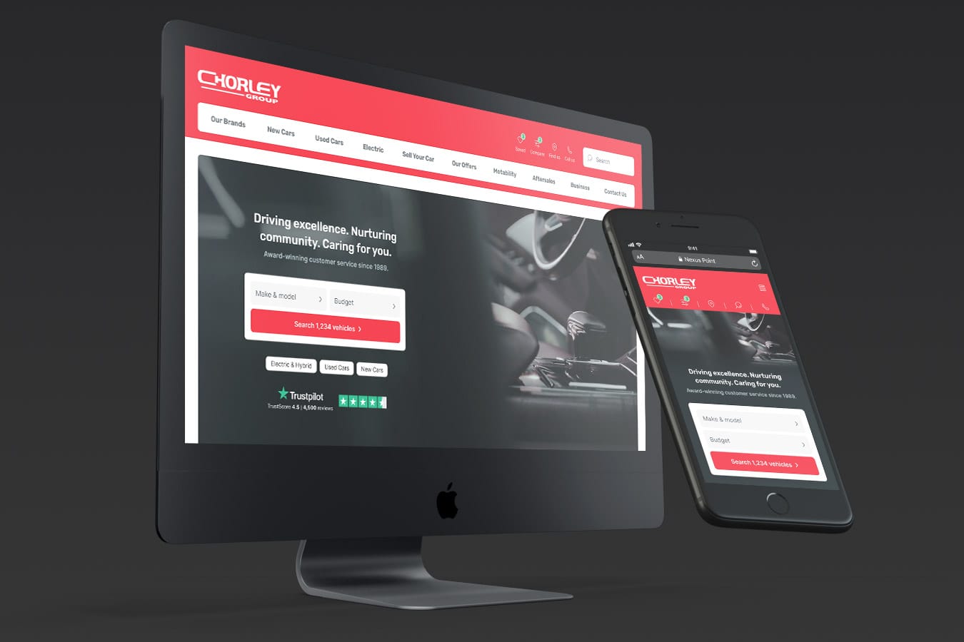 The Chorley Group website built by Nexus Point