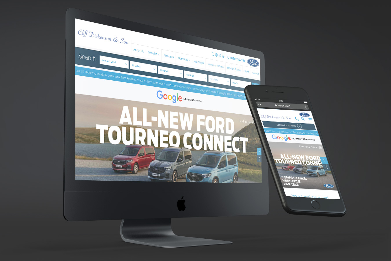The Cliff Dickenson & Son website built by Nexus Point