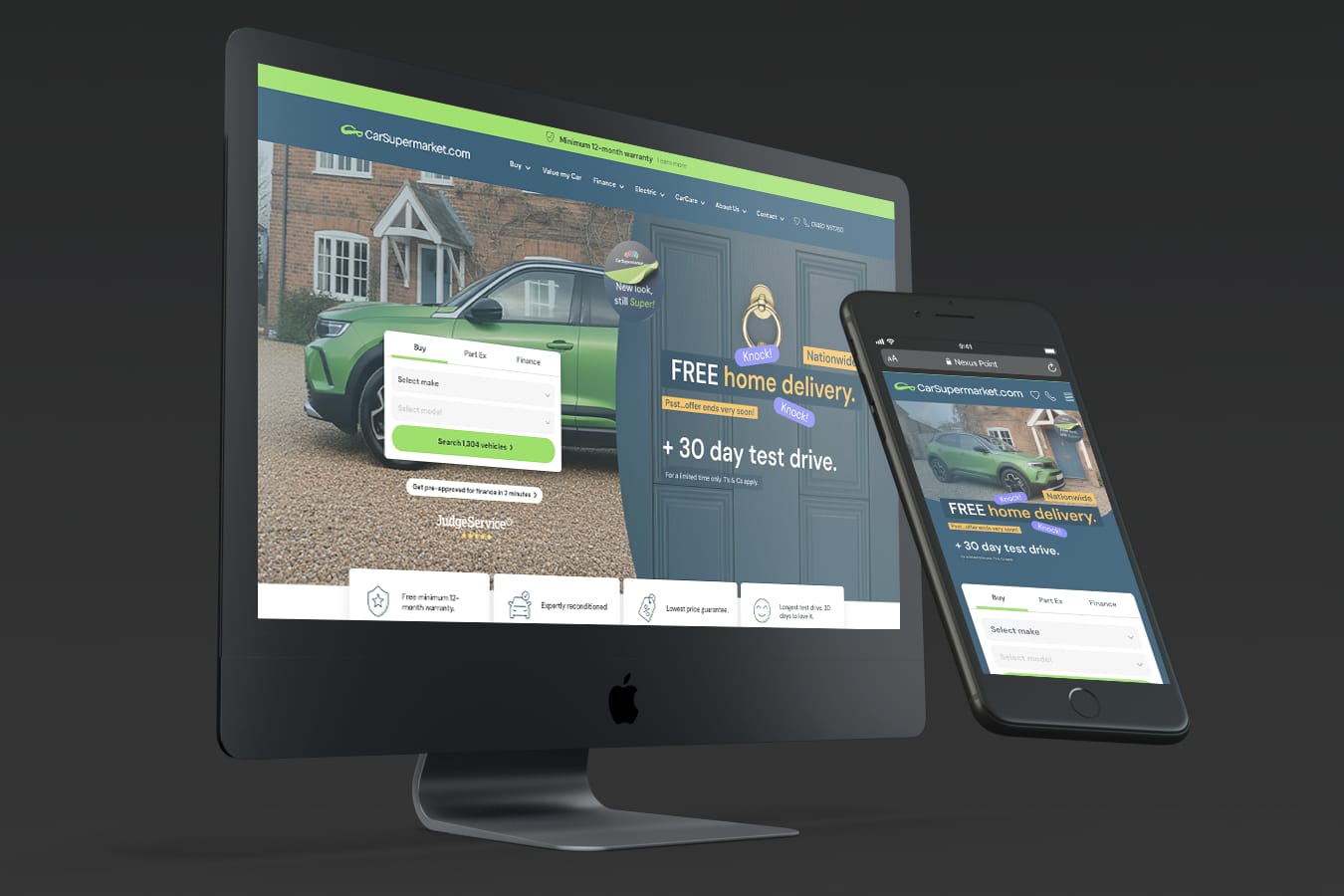 The CarSupermarket.com website built by Nexus Point