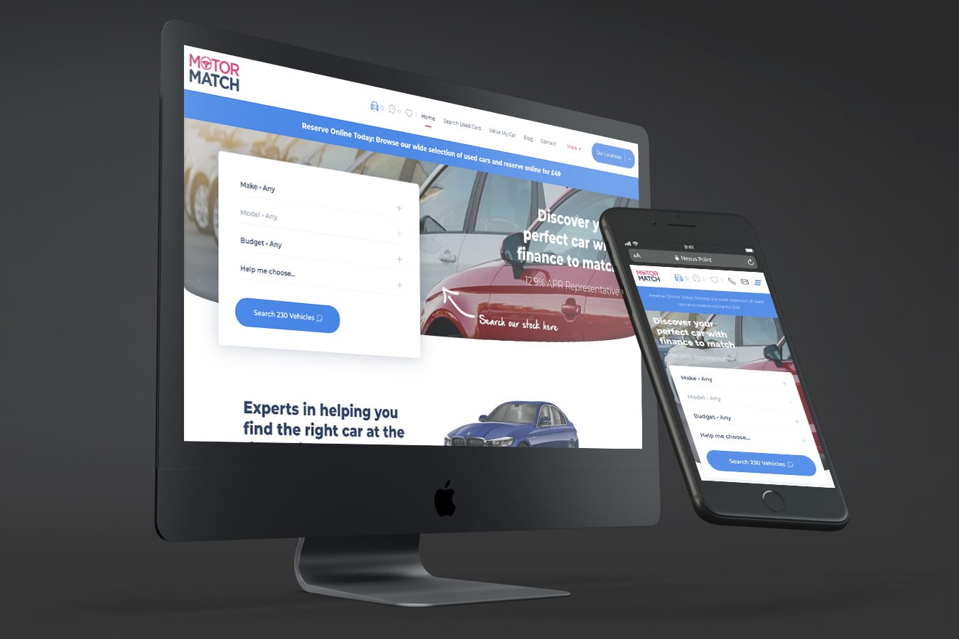 The Motor Match website built by Nexus Point