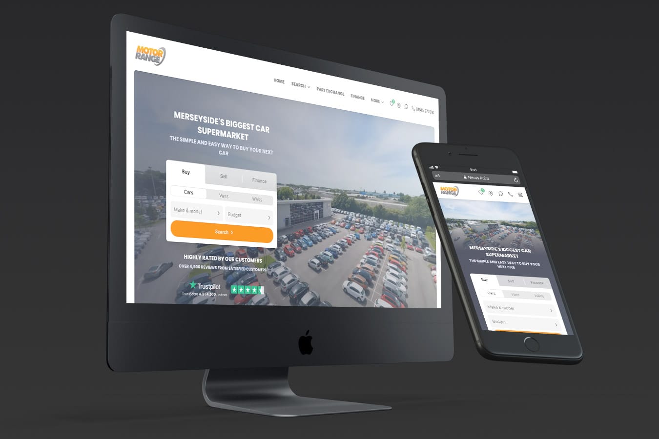 The Motor Range website built by Nexus Point