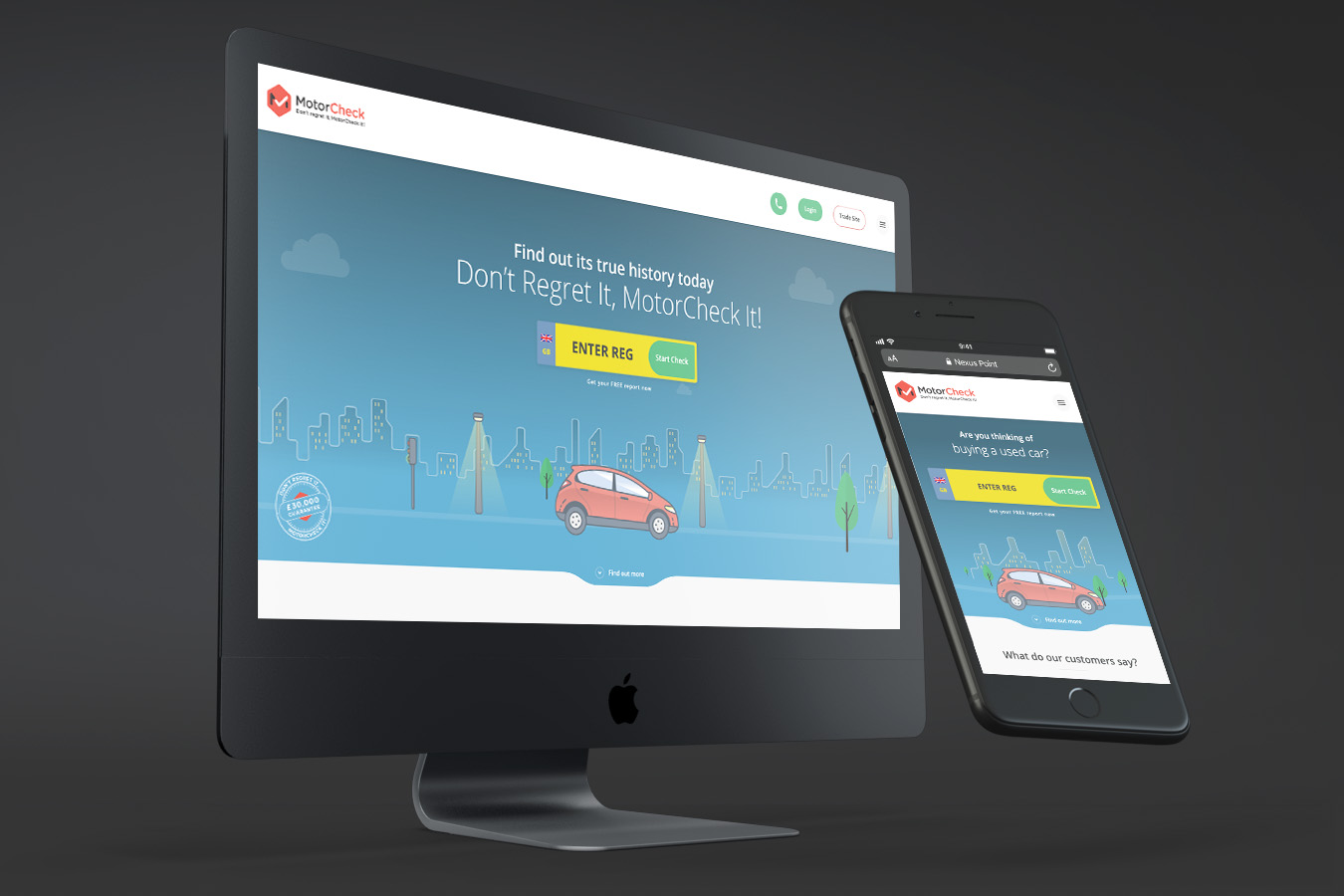 The MotorCheck website built by Nexus Point