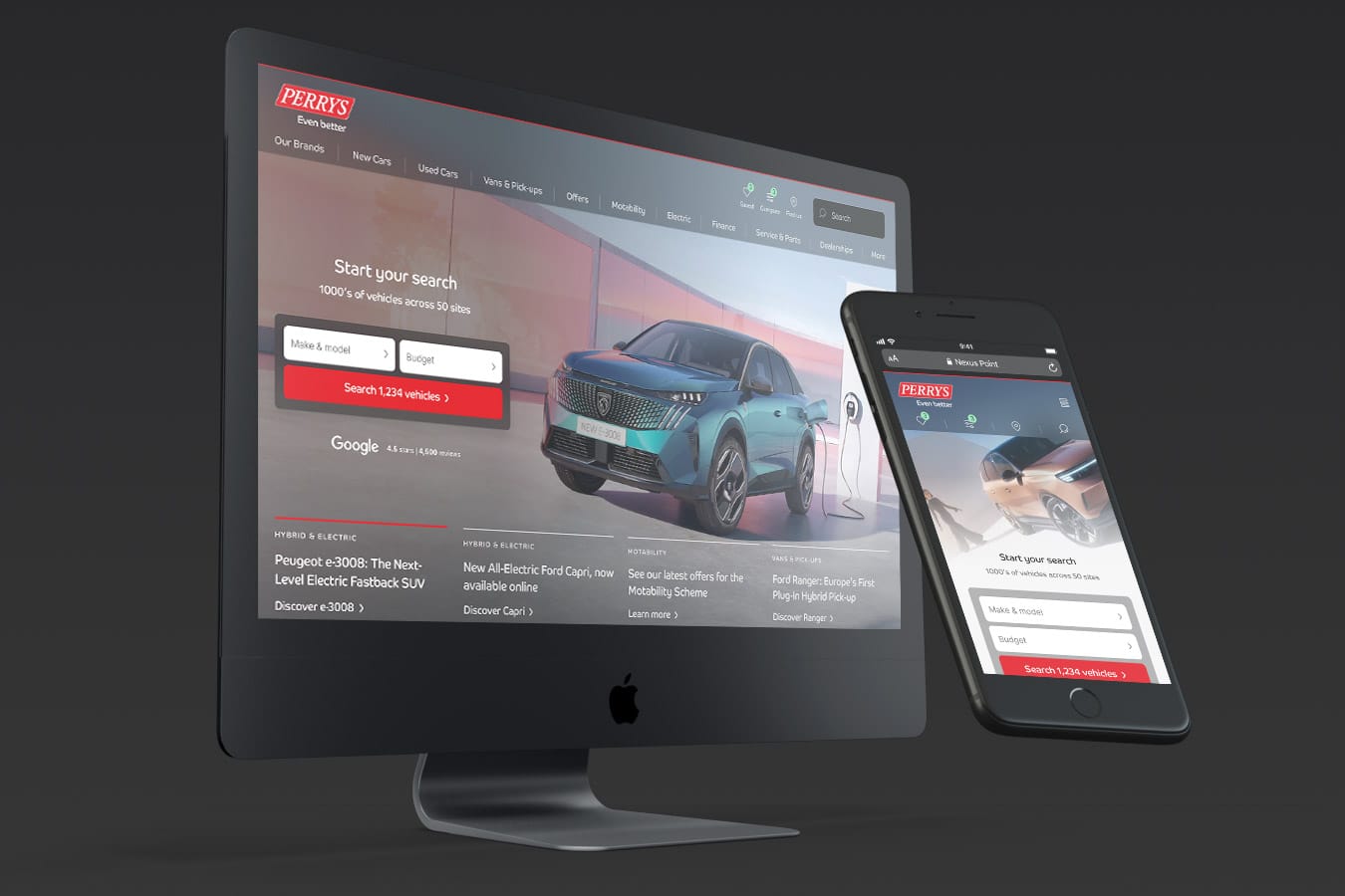 The Perrys website built by Nexus Point