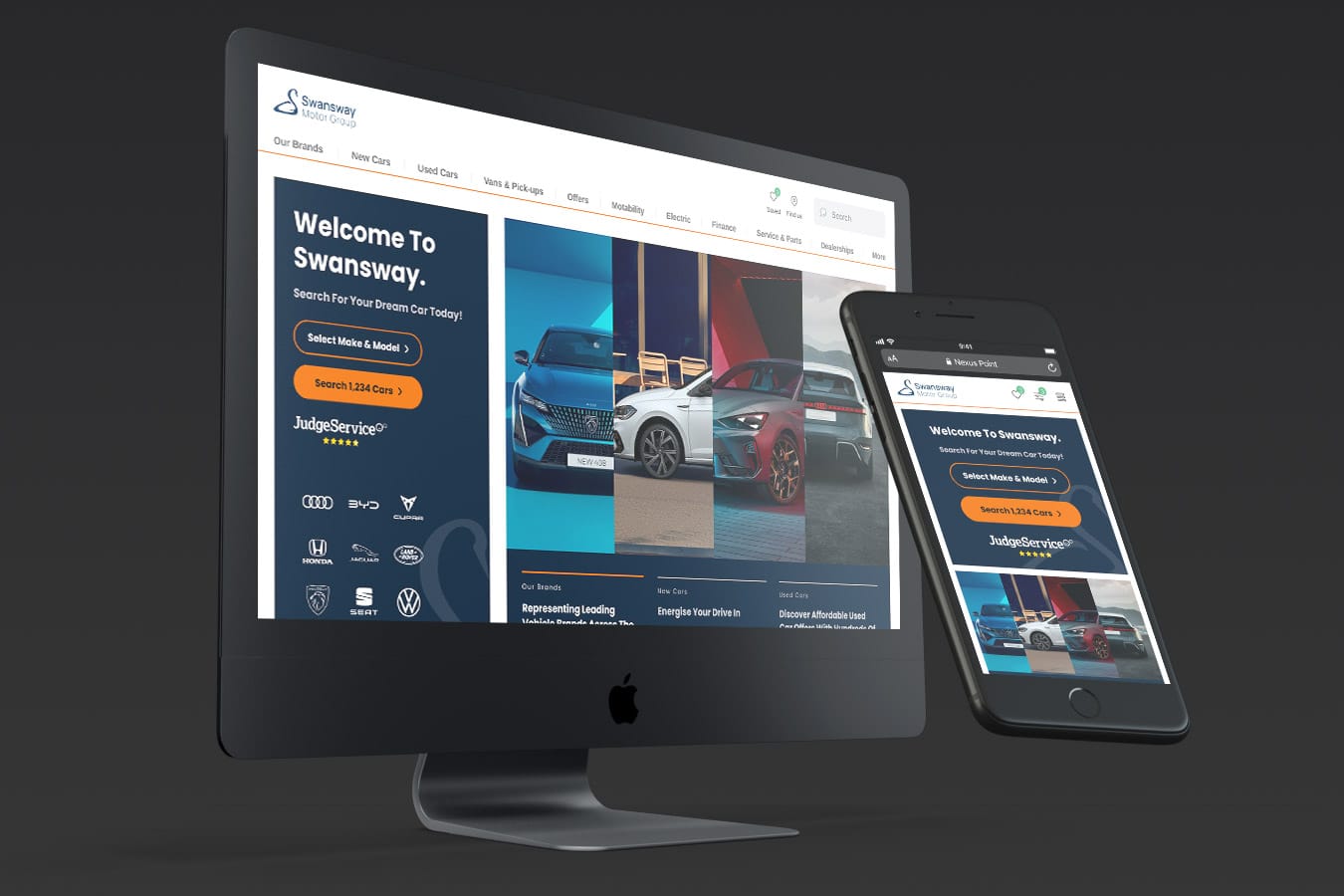 The Swansway Motor Group website built by Nexus Point